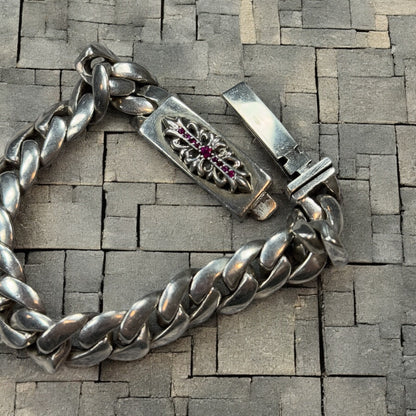 Chrome Hearts Pink Sapphire Mini ID Bracelet