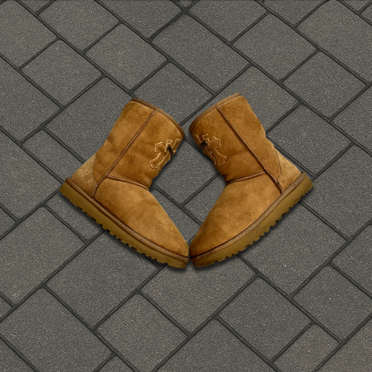 Chrome Hearts Brown Triple Cross Ugg Boots