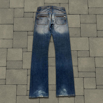 SS05 Dior Homme Rust Zipper Bootcut Denim