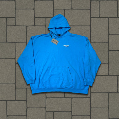 SS23 Balenciaga Blue Distressed Campaign Hoodie