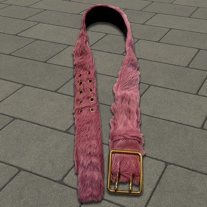 AW17 Prada Pink Fur Belt