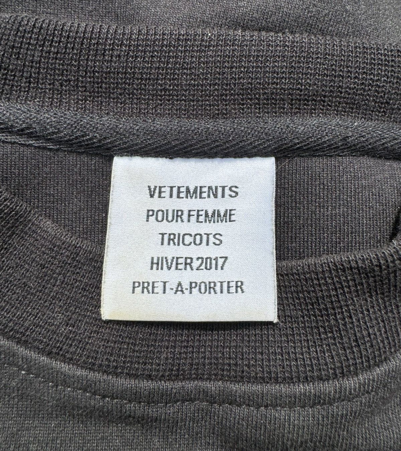 AW17 Vetements “Total Fucking Darkness” Shoulder Pad Shirt