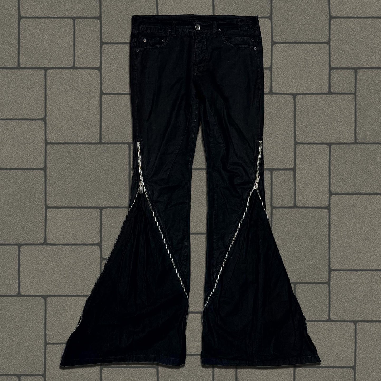 SS09 Rick Owens ‘Black Wax’ Banana Cut Pants