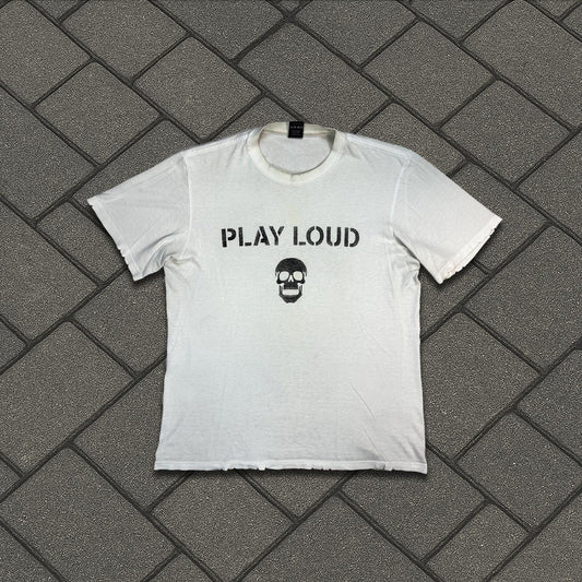 SS04 Number Nine White Play Loud Tee