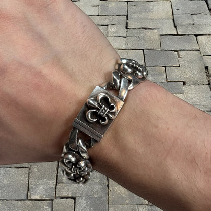 Chrome Hearts XL Fleur Link Bracelet