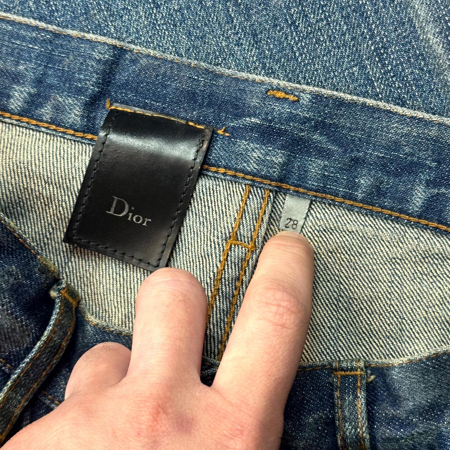 SS07 Dior Homme Blue Waxed Luster Denim