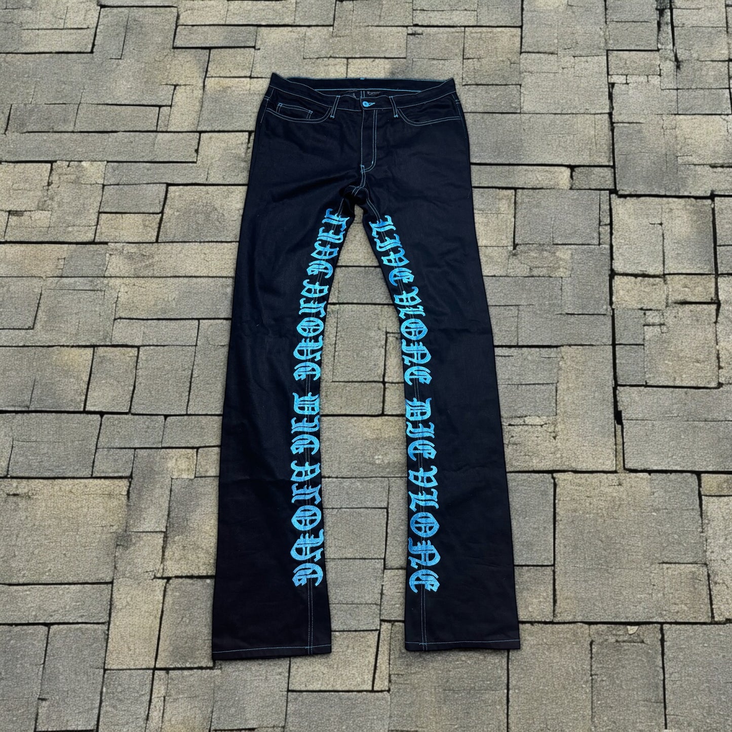 Vlone Blue Old English Denim