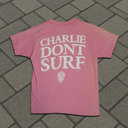 1991 Charles Manson Pink Charlie Don’t Surf Tee