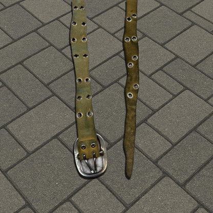 SS04 Undercover 'Languid' Distorted Suede Leather Belt