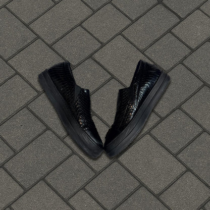 FW14 Rick Owens Python Skin Slip On Shoes