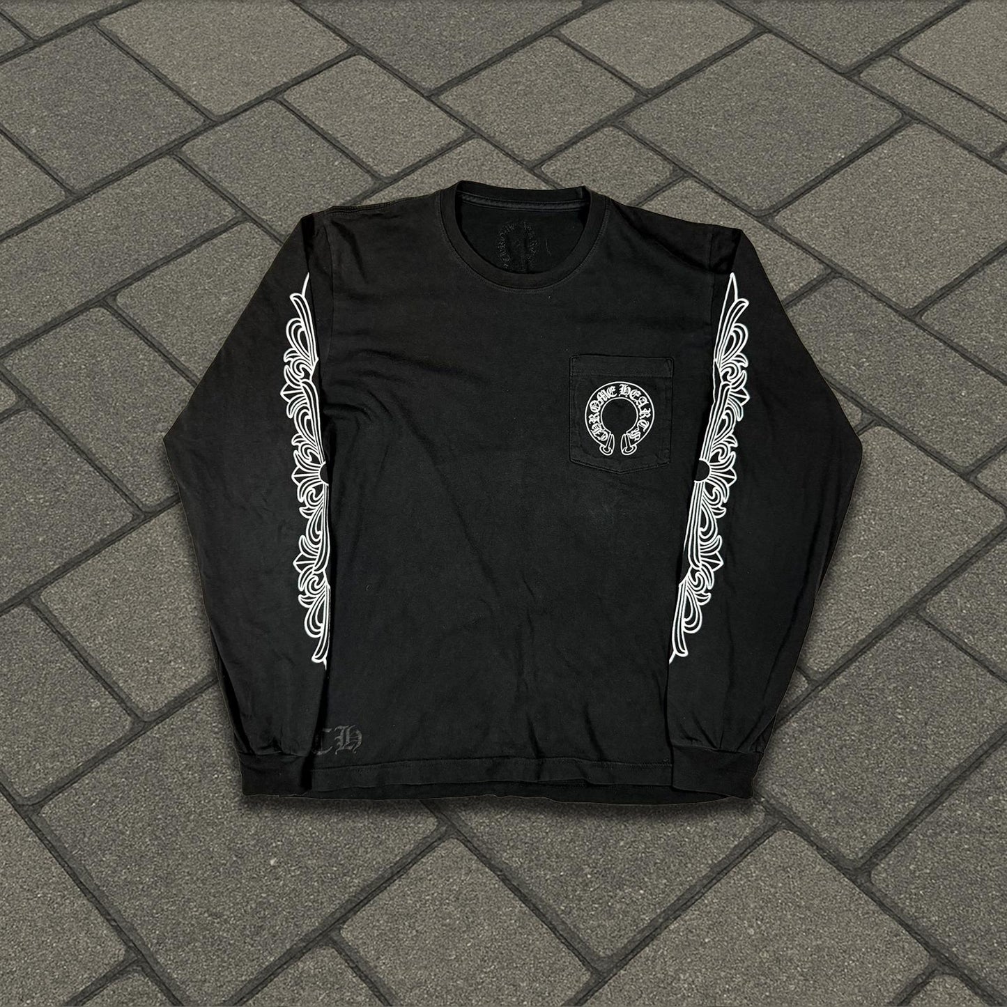Chrome Hearts Horseshoe Floral Longsleeve Shirt