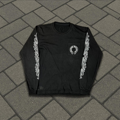 Chrome Hearts Horseshoe Floral Longsleeve Shirt