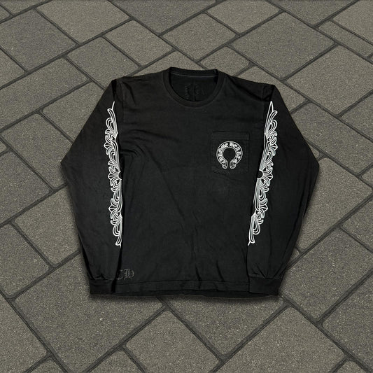 Chrome Hearts Horseshoe Floral Longsleeve Shirt