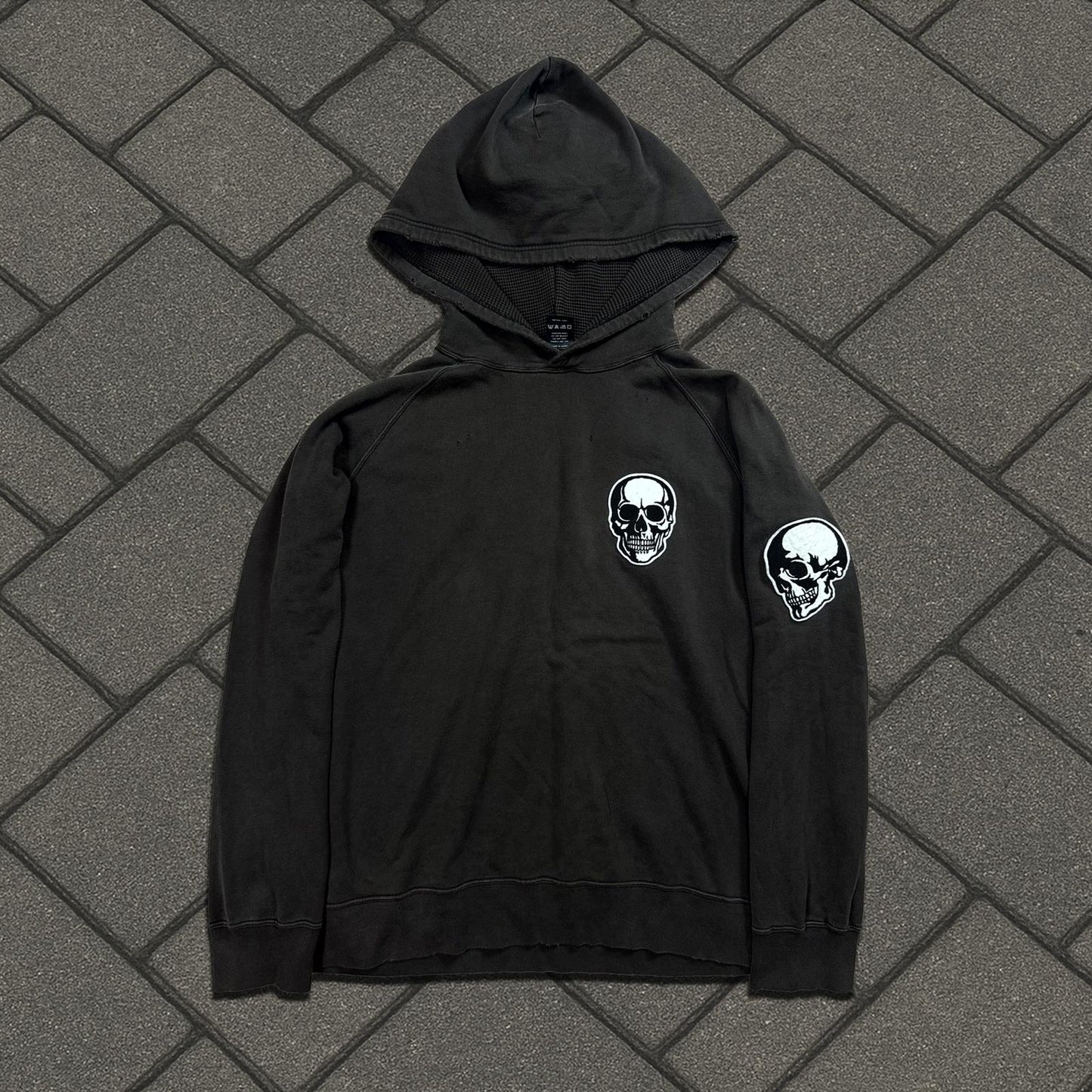 SS04 Number (N)ine Brown Double Skull Hoodie
