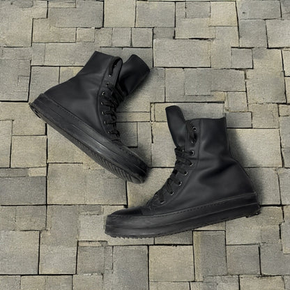 Rick Owens Black Hi-Top Ramones
