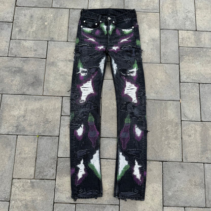 2018 Vlone Black Runway Scab Denim