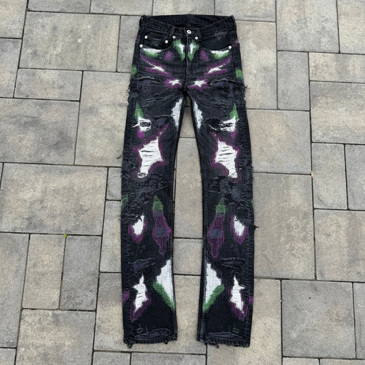 2018 Vlone Black Runway Scab Denim