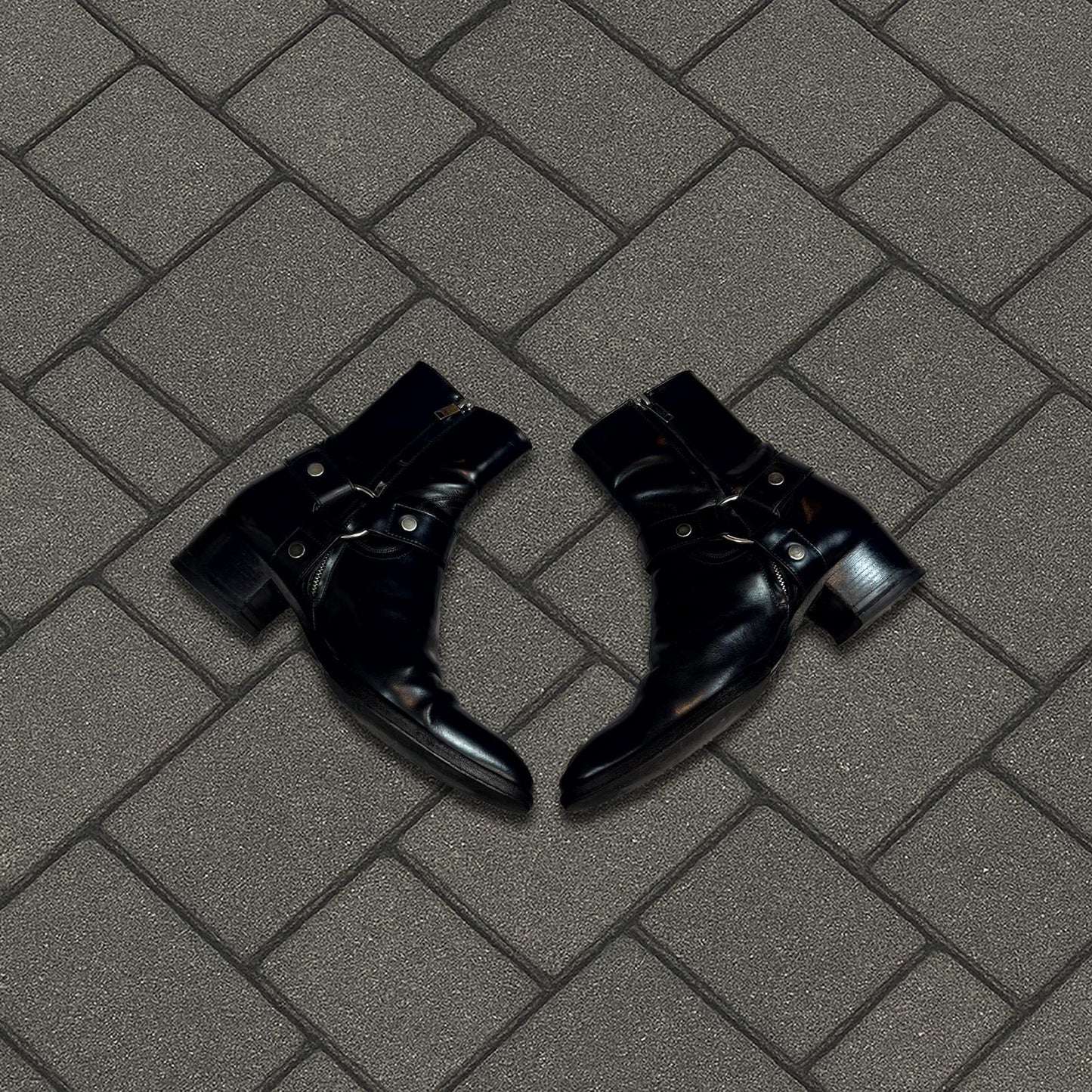 Saint Laurent Paris Black Wyatt Boots