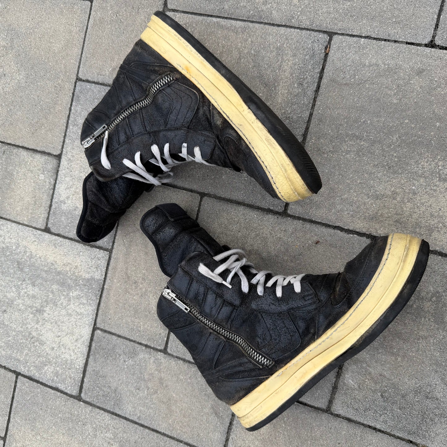 SS08 Rick Owens Blistered Leather Dunks