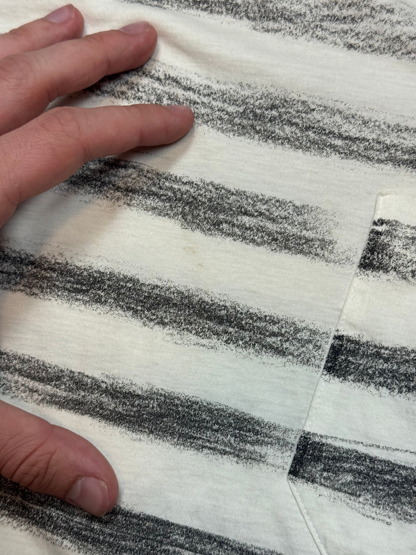 SS05 Dior Homme White Runway Striped Tee
