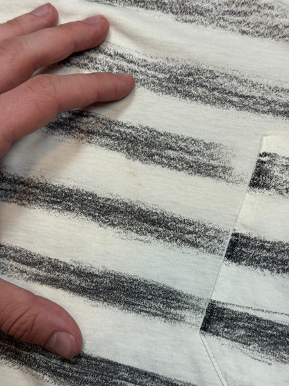 SS05 Dior Homme White Runway Striped Tee