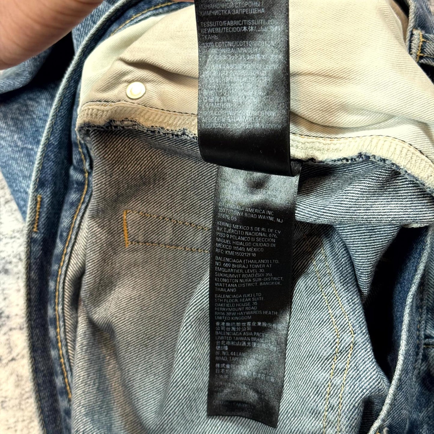 SS23 Balenciaga Blue Lost Tape Flared Denim