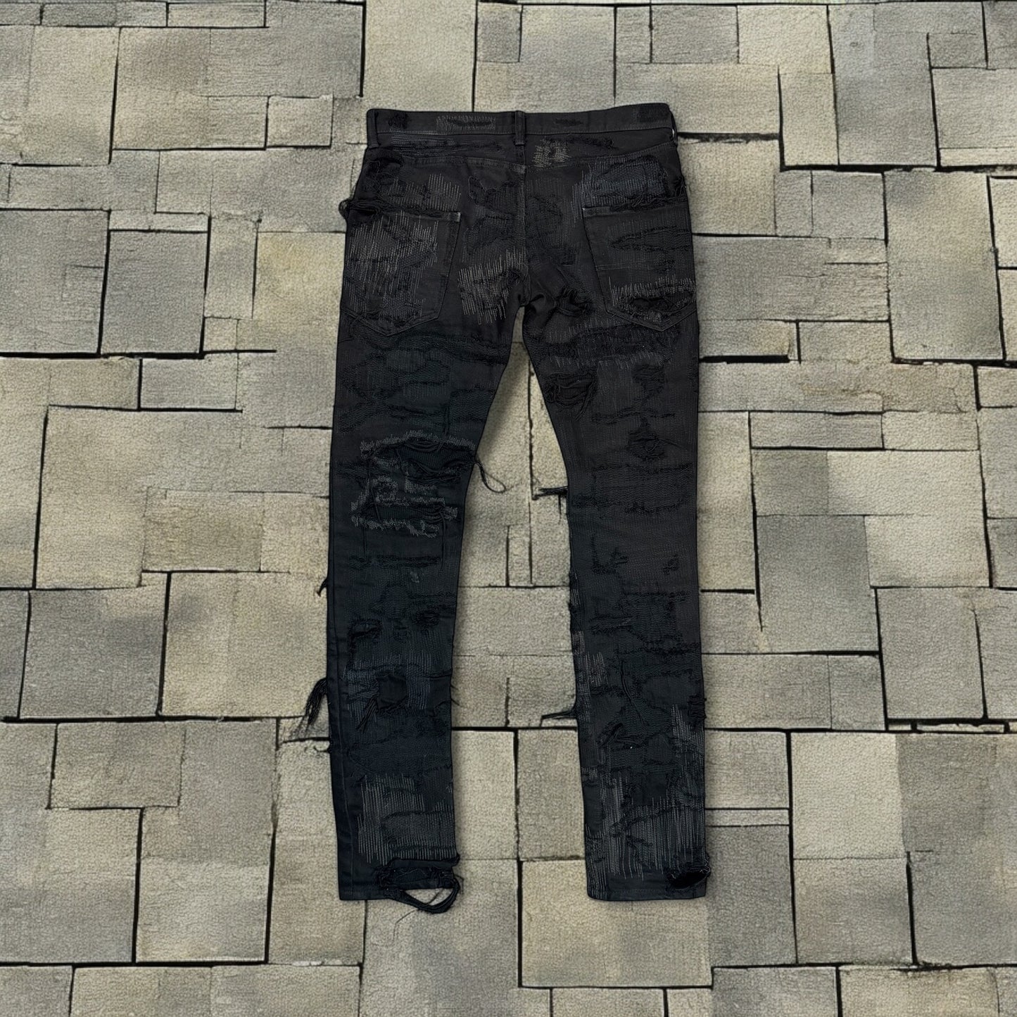 AW05 Undercover “Arts & Crafts” 85 Black Boro Denim