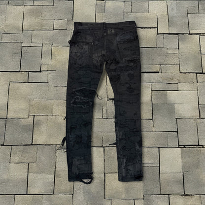 AW05 Undercover “Arts & Crafts” 85 Black Boro Denim