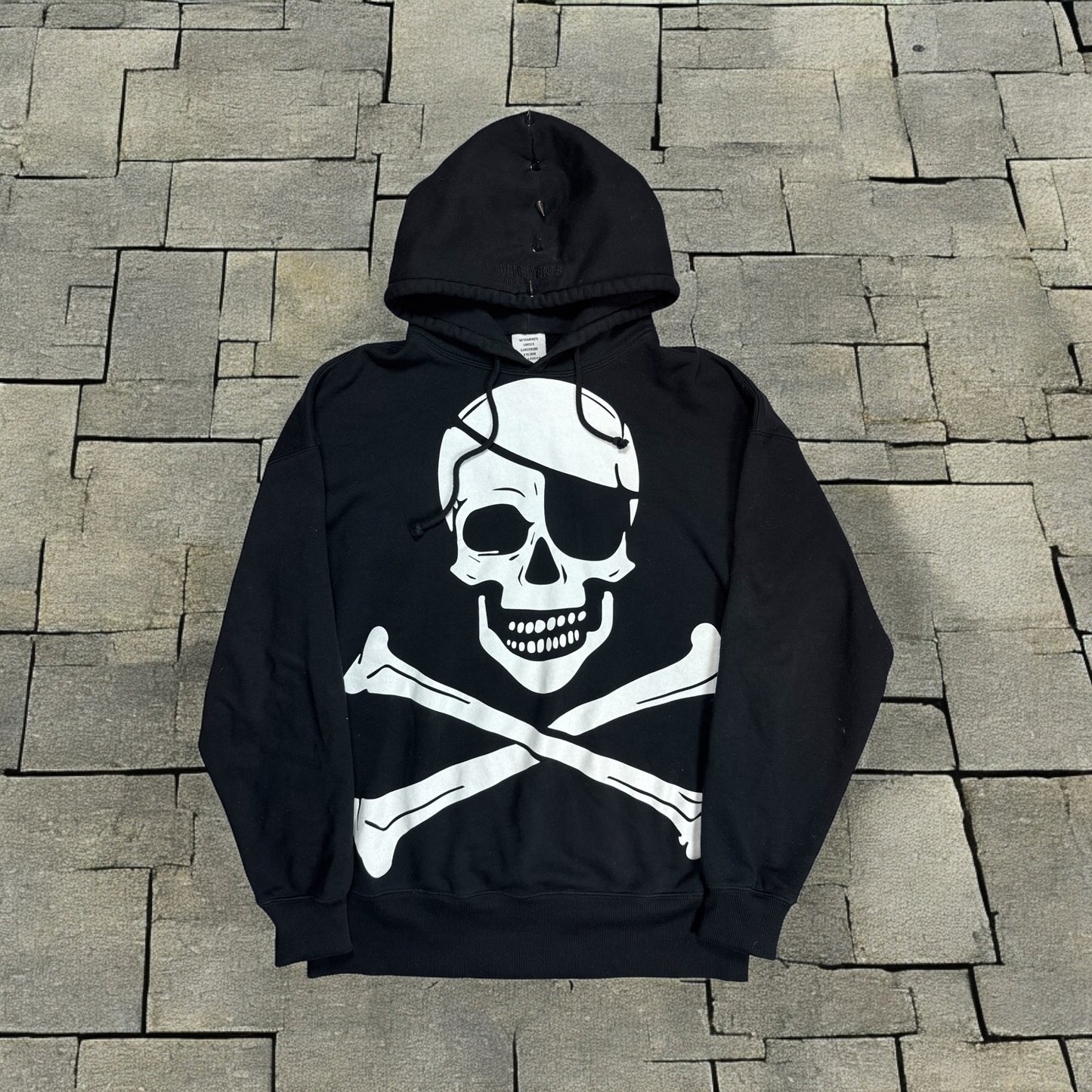 SS19 Vetements Pirate Skull Spiked Hoodie
