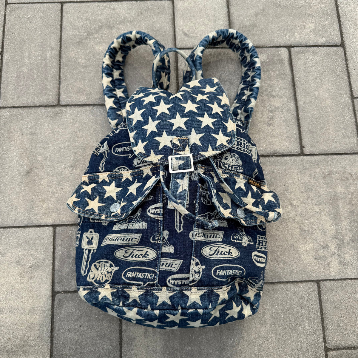 Hysteric Glamour Logos Denim Backpack