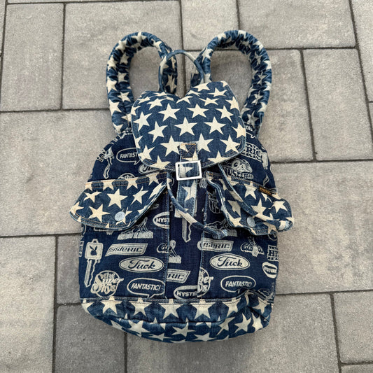 Hysteric Glamour Logos Denim Backpack