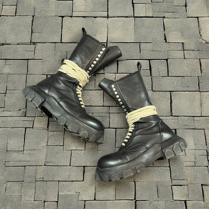 SS21 Rick Owens Megalace Bozo Tractor Boots
