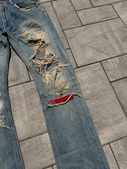 AW04 Undercover Red Yarn 68 Denim
