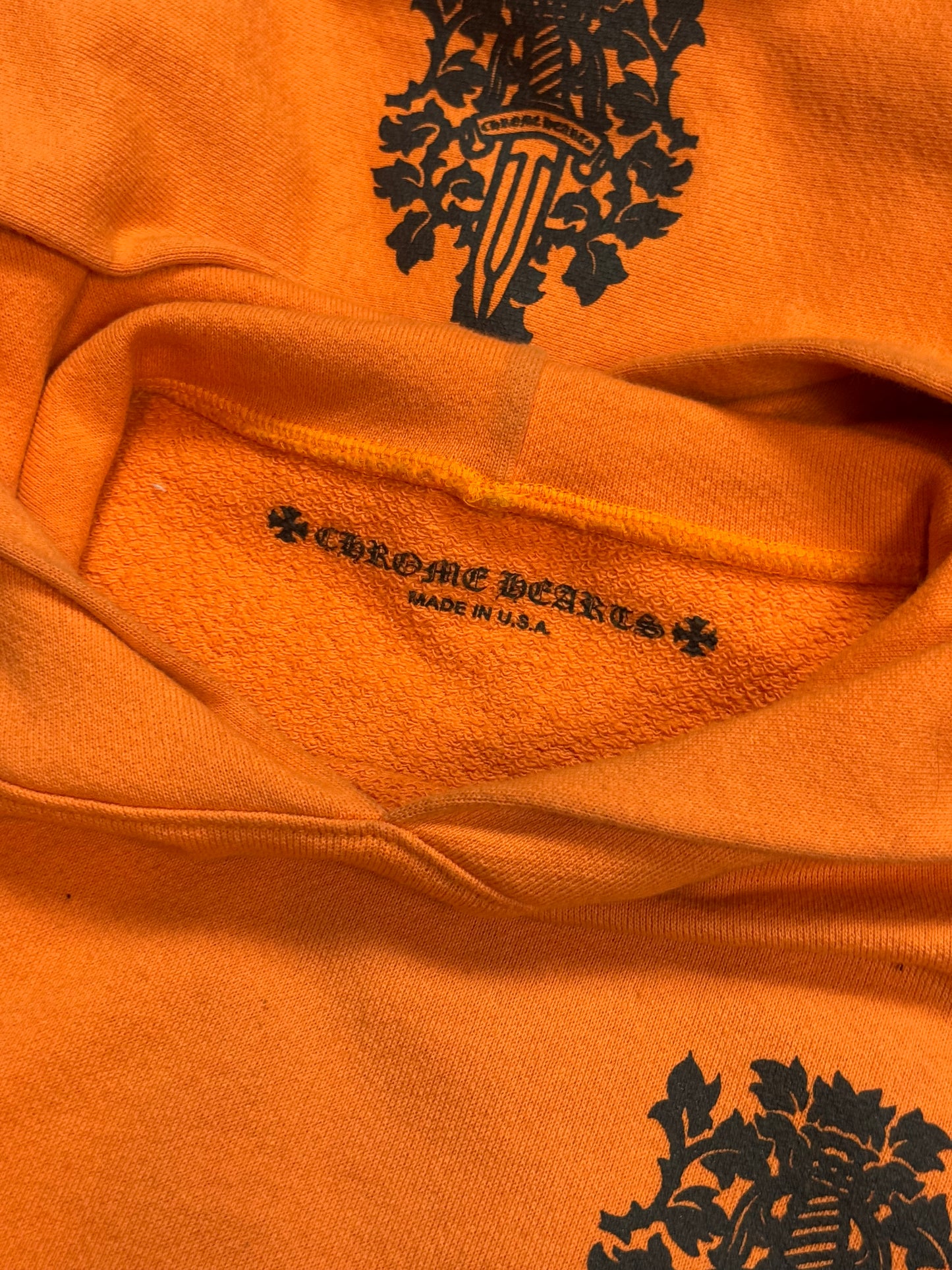 Chrome Hearts Orange Dagger Vine Hoodie