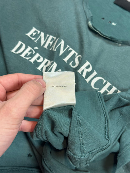 FW24 Enfants Riches Deprimes Green Washed Logo Tee