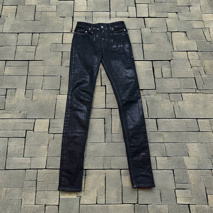 Rick Owens Foil Waxed Detroit Cut Denim