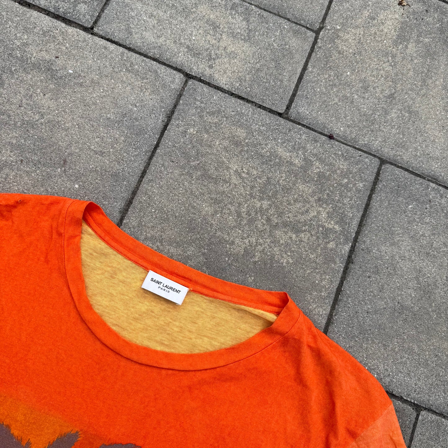 FW15 Saint Laurent Paris Palm Tree Tee