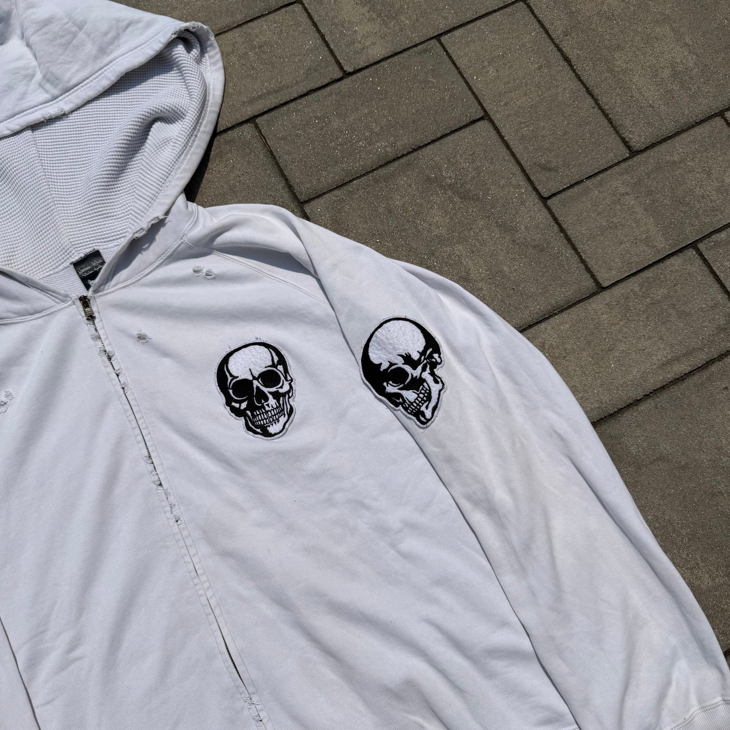 SS04 Number Nine White Skull Hoodie
