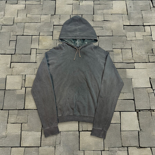 AW04 Raf Simons “Waves” Black Reverse Paisley Hoodie