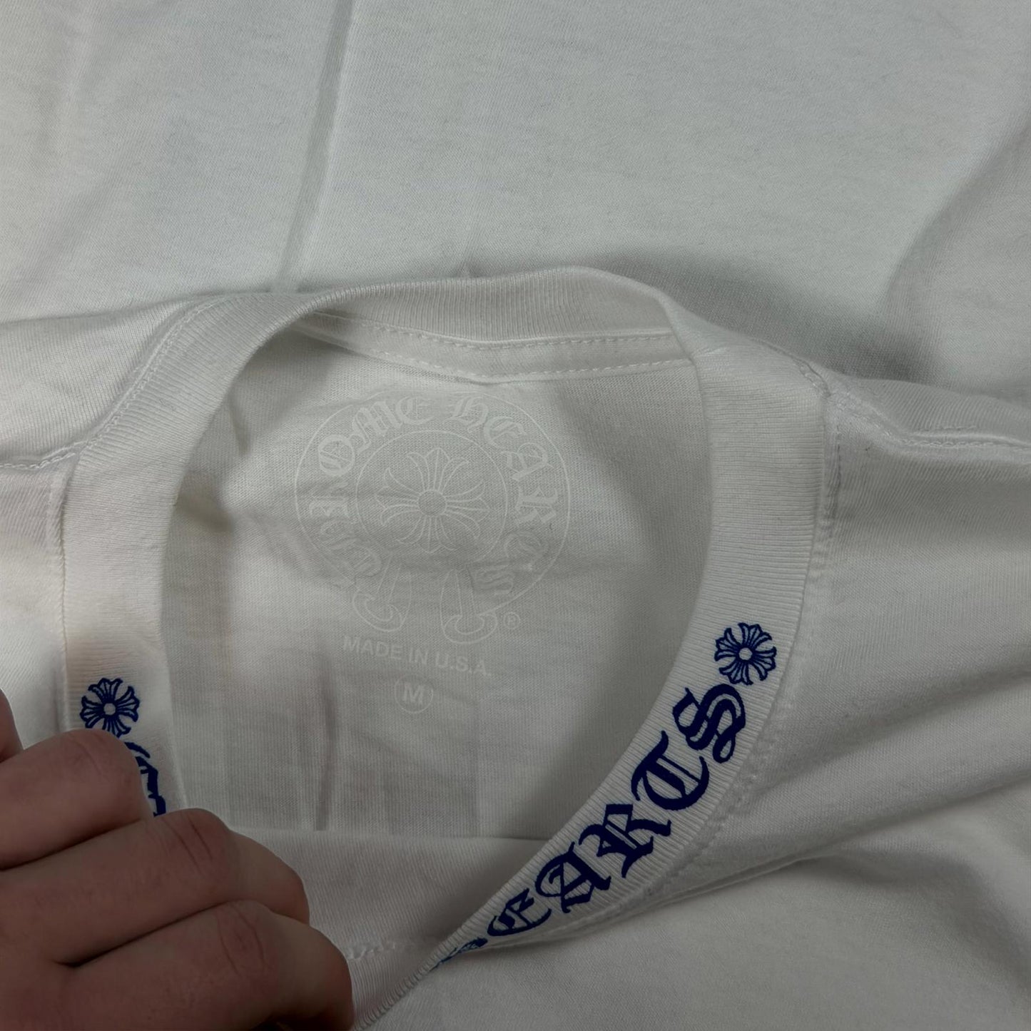 Chrome Hearts Blue Collar White Tee
