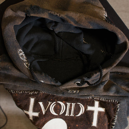 Thrashed Punk Patchwork Hoodie