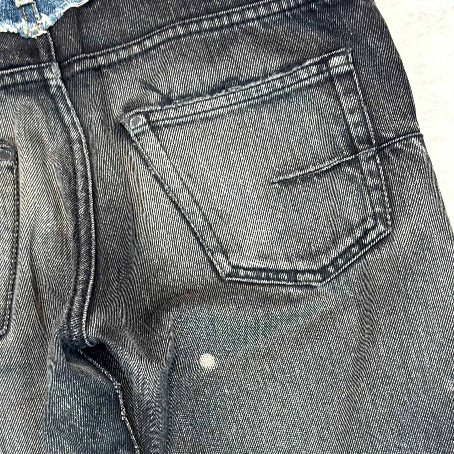 AW06 Dior Homme Black Cummerbund Denim