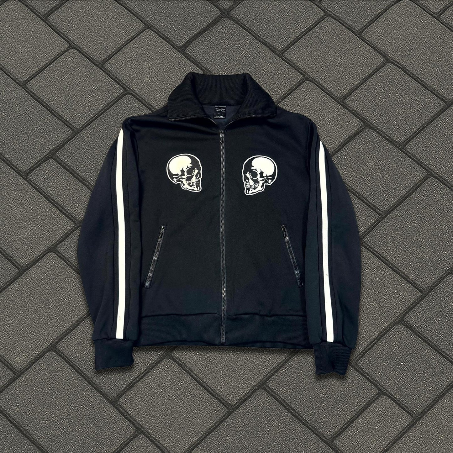 SS04 Number Nine Double Skull Polyester Track Jacket
