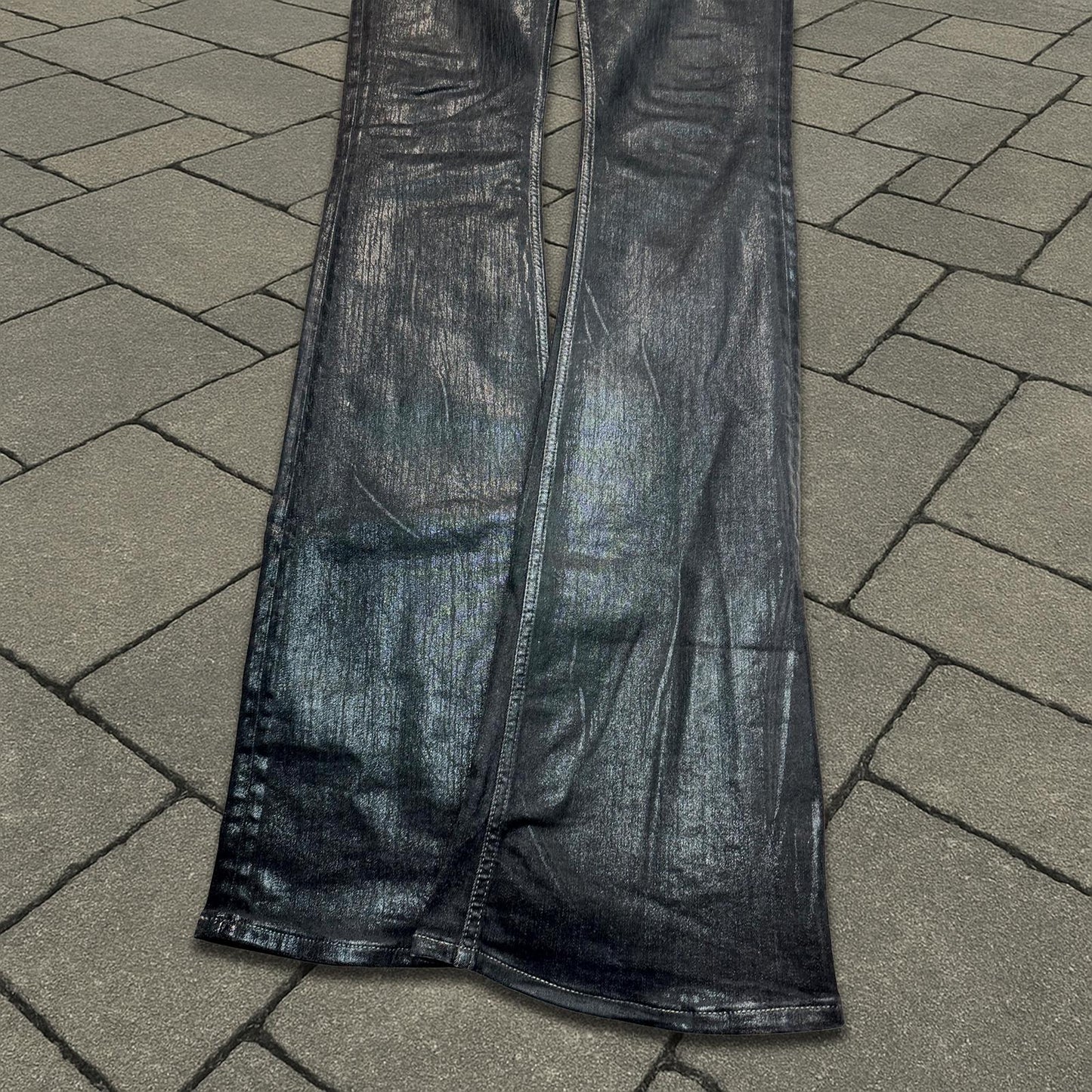 Rick Owens Waxed Tyrone Bootcut Denim  