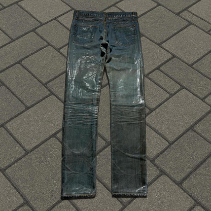 SS04 Dior Homme Bleu Clair Waxed Denim
