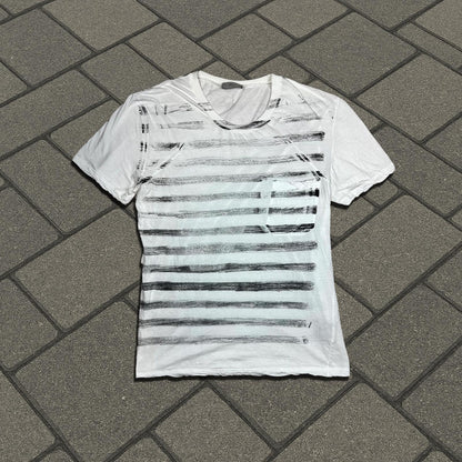 SS05 Dior Homme White Runway Stripe Tee