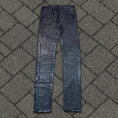 AW05 Dior Homme Black Luster Wax Denim