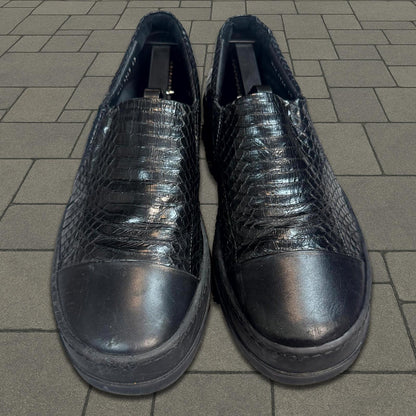 FW14 Rick Owens Python Skin Slip On Shoes