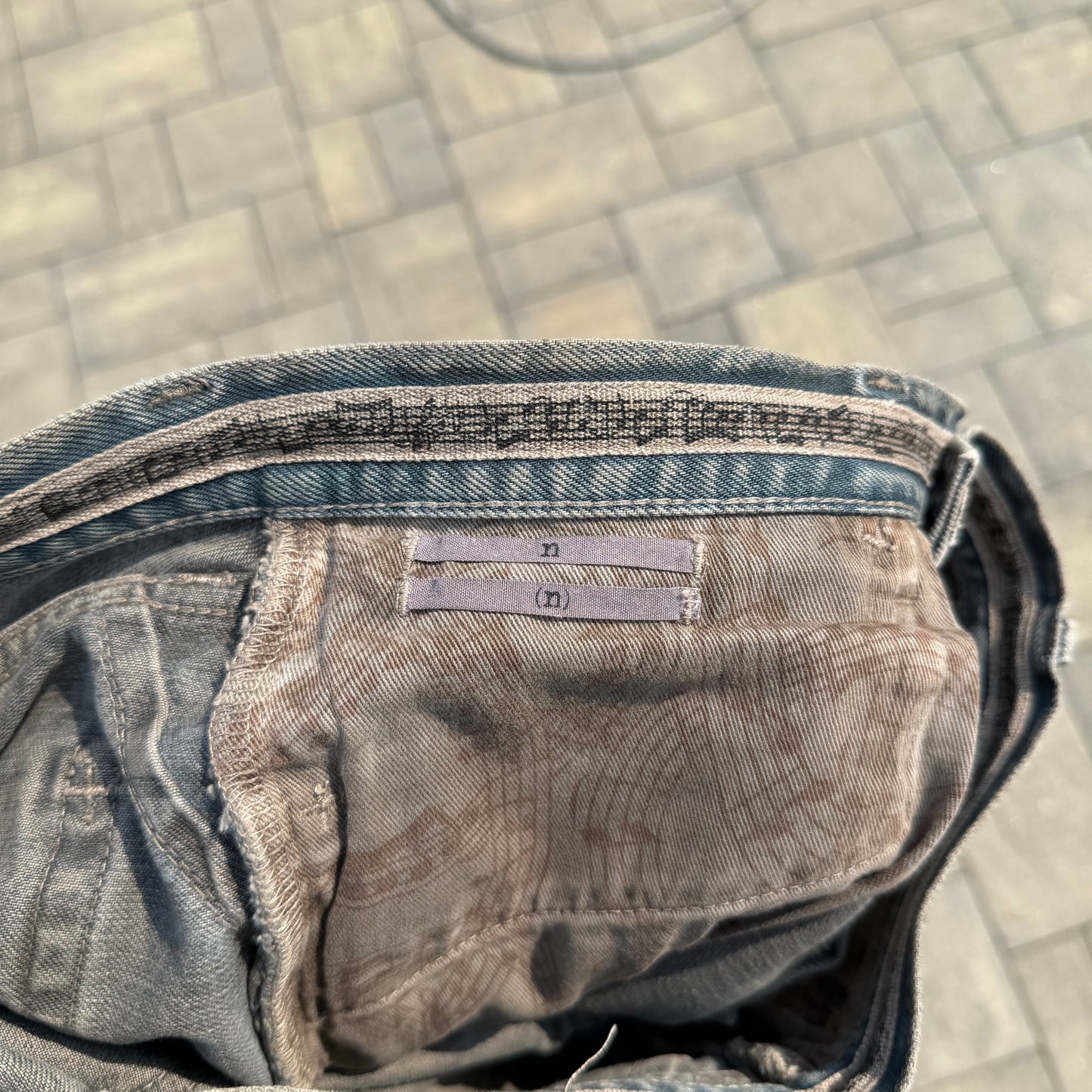 SS07 Number Nine Mudwash Pain Denim