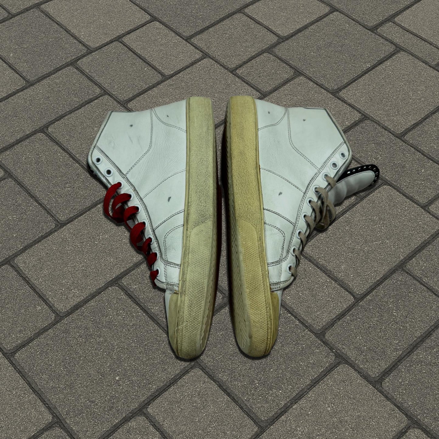 Saint Laurent Paris Stud Tongue Sneakers